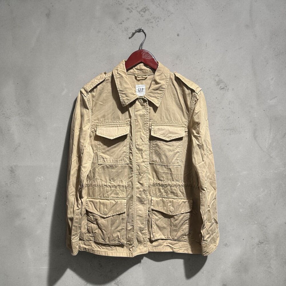 Gap Safari Field Jacket Women’s M Button Snap Utility Industrial Military Travel